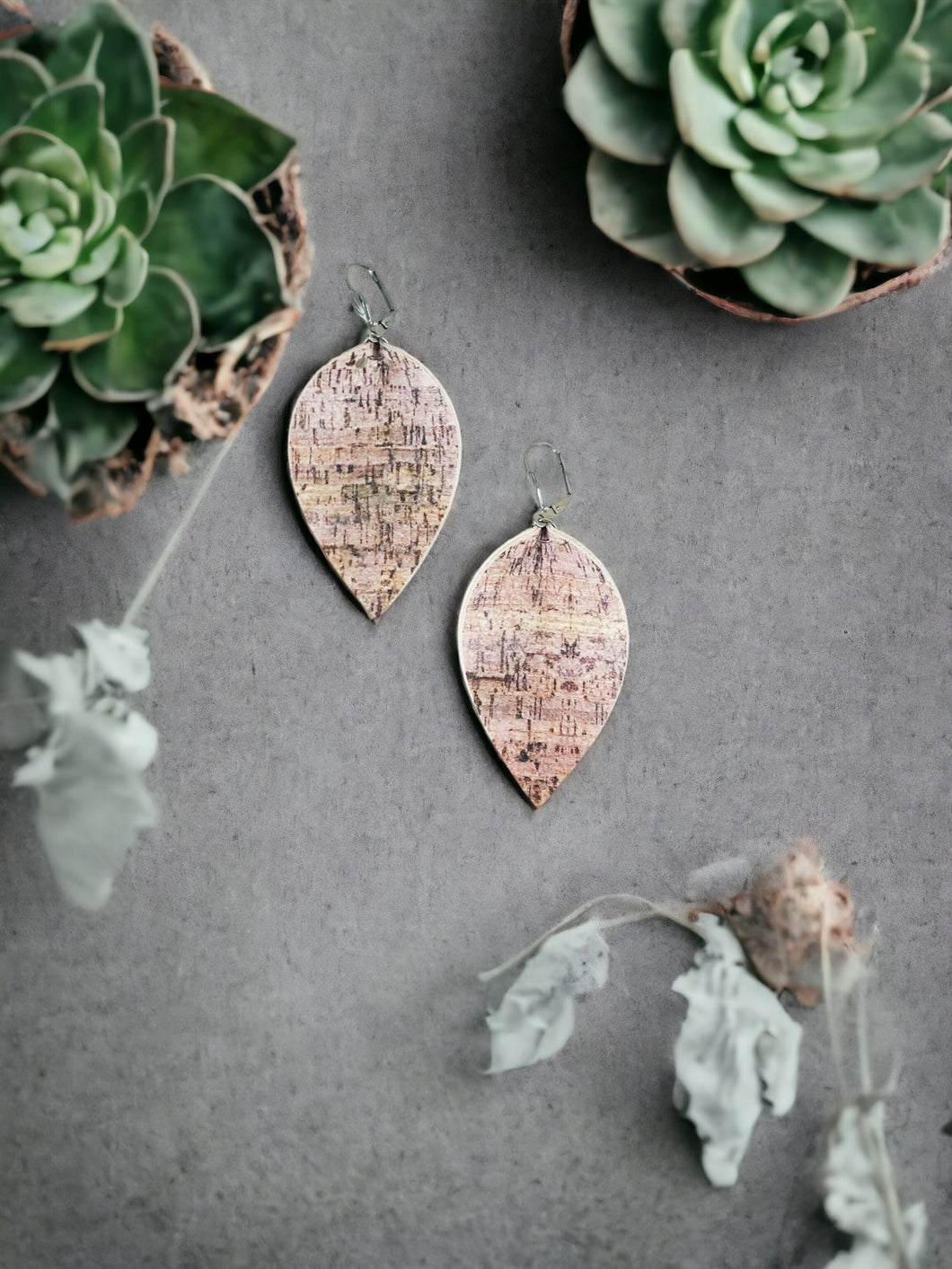 Purple Cork Earrings - E19-2936