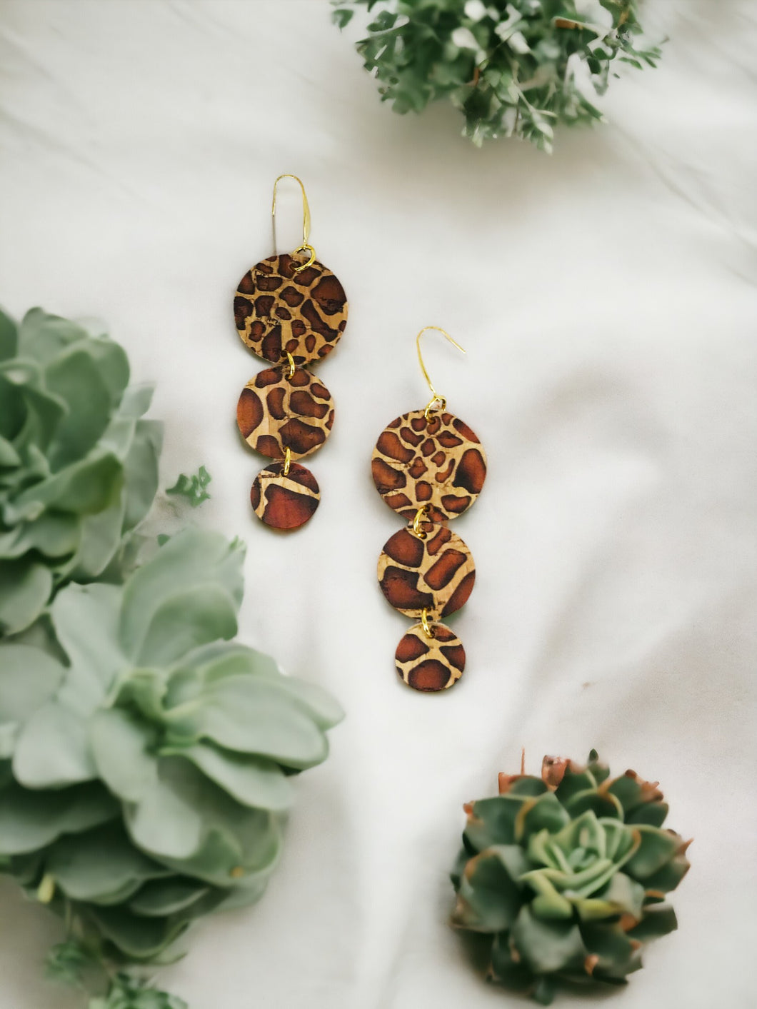 Giraffe Cork Earrings - E19-2944