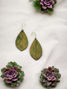 Camouflage Genuine Leather Earrings - E19-2975