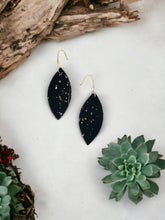 Load image into Gallery viewer, Black and Gold Cork Earrings - E19-2995