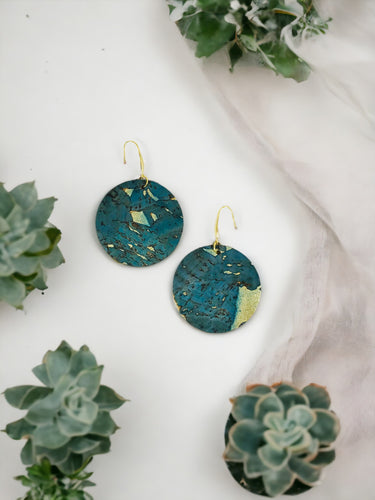 Turquoise Portuguese Cork Earrings - E19-3007