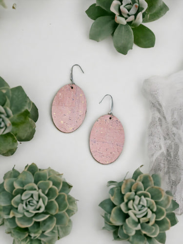 Pink Portuguese Cork Earrings - E19-3010