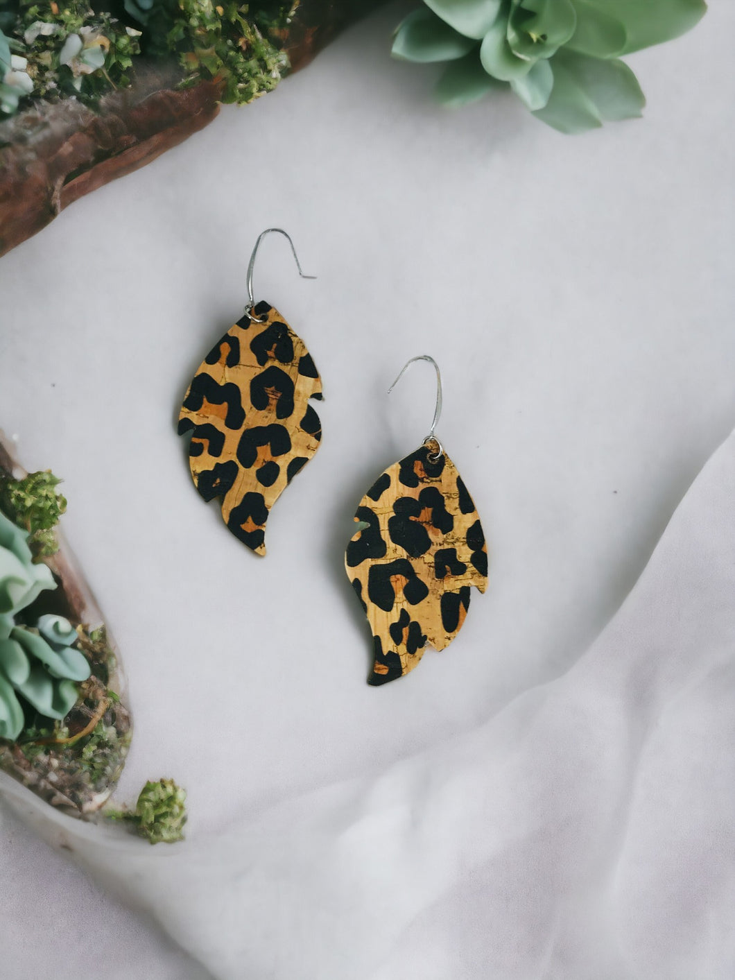 Leopard Cork Earrings - E19-3011