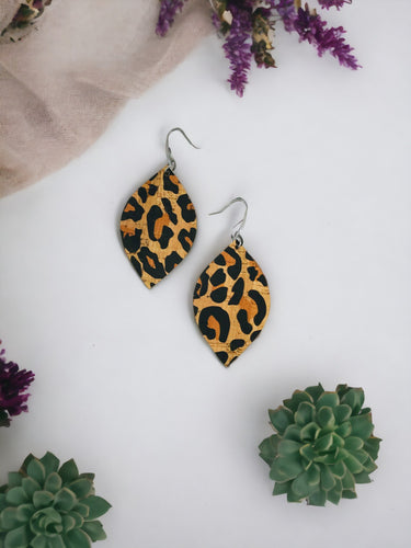 Leopard Cork Earrings - E19-3016