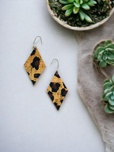 Leopard Cork Earrings - E19-3018