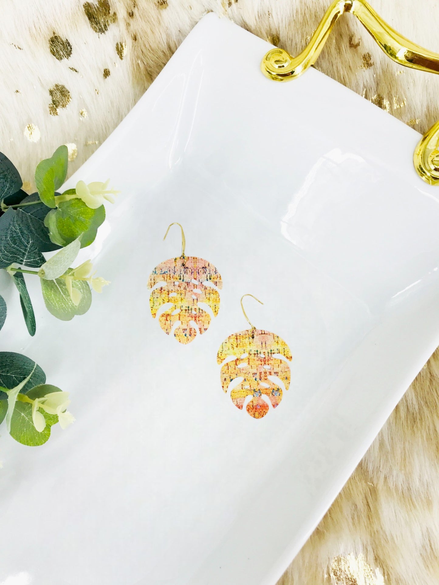 Multi-Color Cork Earrings - E19-3021