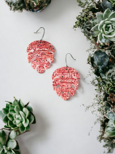 Red Cork Earrings - E19-3030