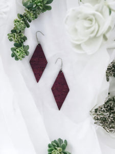 Purple Portuguese Cork Earrings - E19-3031