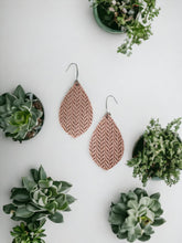 Load image into Gallery viewer, Rose Gold Faux Leather Earrings - E19-3060