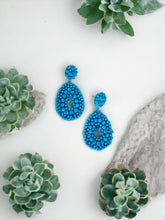 Load image into Gallery viewer, Blue Bohemian Beaded Teardrop Earrings - E19-3069