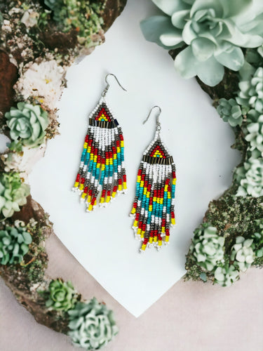 Bohemian Beaded Fringe Earrings - E19-3085