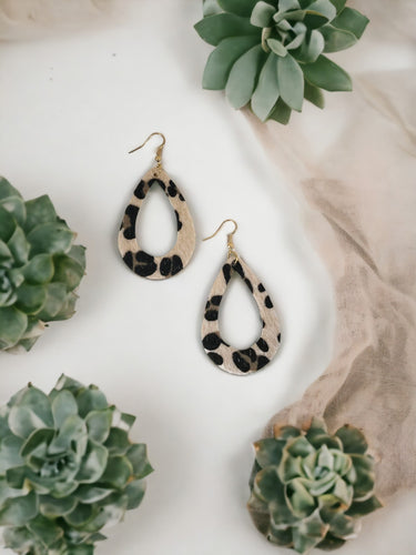 Leopard Faux Leather Earrings - E19-3322