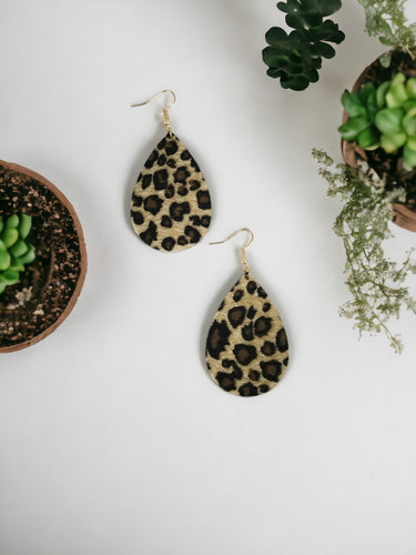 Leopard Faux Leather Earrings - E19-3325