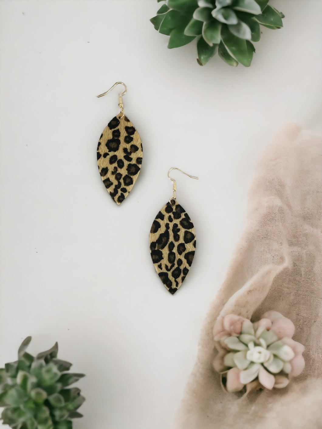 Leopard Faux Leather Earrings - E19-3328