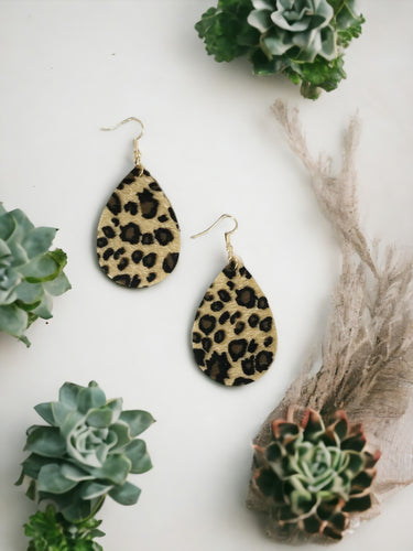 Leopard Faux Leather Earrings - E19-3329