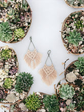 Load image into Gallery viewer, Boho Macrame&#39; Tassel Earrings - E19-3431