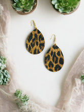 Load image into Gallery viewer, Mini Cheetah Suede Leather Earrings - E19-3527