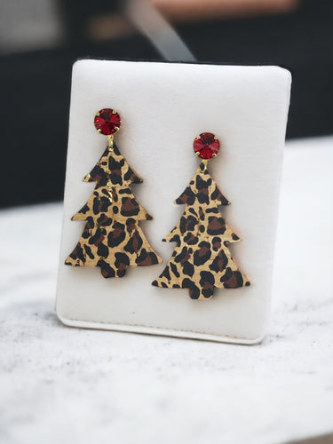 Crystal & Christmas Tree Earrings - E19-3673