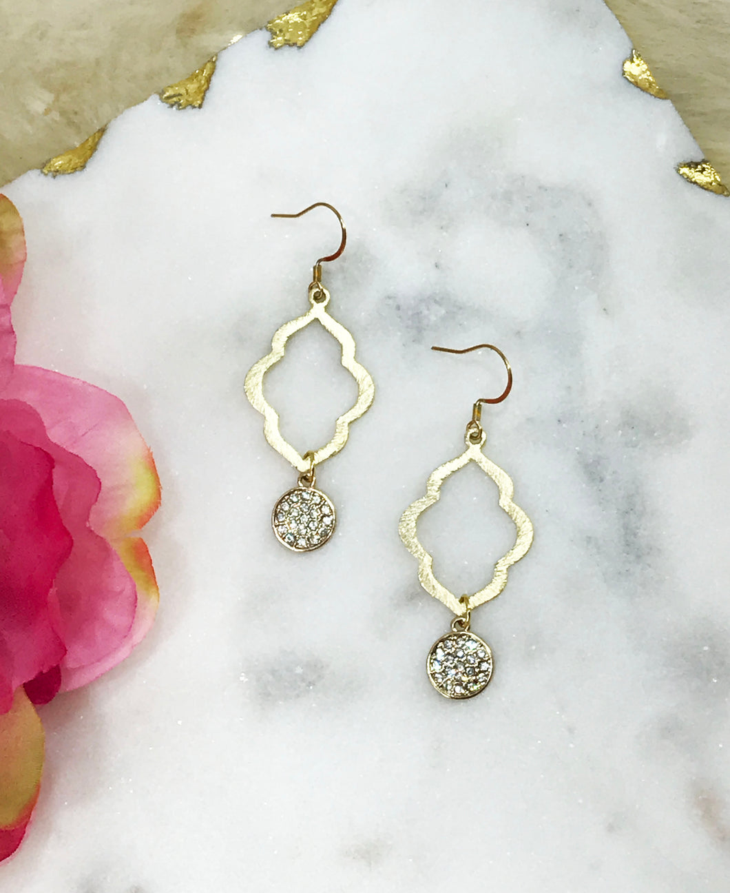 Pave Pendant Earrings - E19-3972