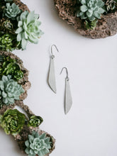 Load image into Gallery viewer, White Genuine Leather Drop Earrings - E19-409