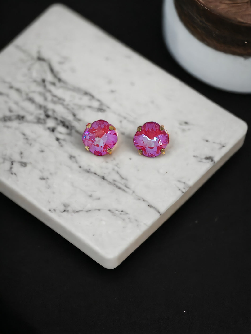 Genuine Crystal Stud Earrings - E19-4204