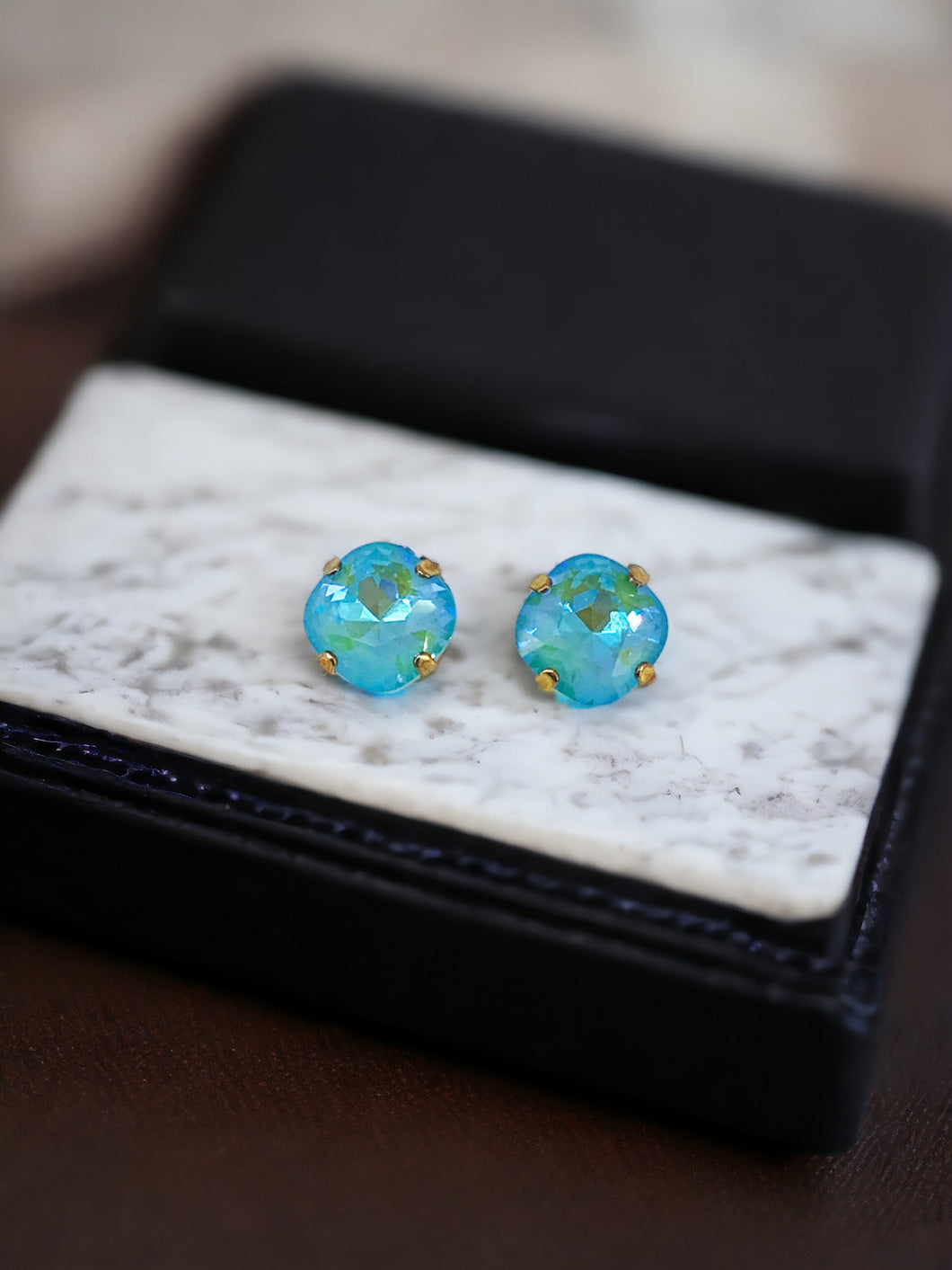 Genuine Crystal Stud Earrings - E19-4206