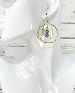 Crystal & Pendant Earrings - E19-4256