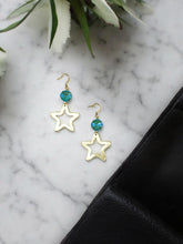 Load image into Gallery viewer, Crystal &amp; Star Pendant Earrings - E19-4274