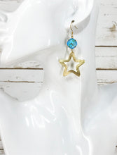 Load image into Gallery viewer, Crystal &amp; Star Pendant Earrings - E19-4274