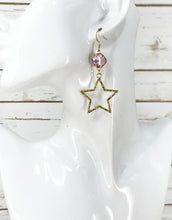 Load image into Gallery viewer, Crystal &amp; Star Pendant Earrings - E19-4280