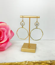 Load image into Gallery viewer, Rhinestone &amp; Hoop Pendant Earrings - E19-4397