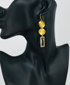 Rhinestone Pendant Earrings - E19-4406