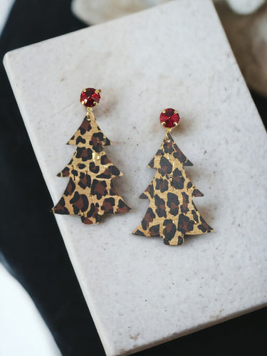 Crystal & Christmas Tree Earrings - E19-4573