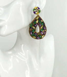 Rhinestone Stud & Teardrop Earrings - E19-4619