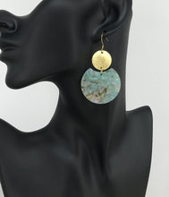 Load image into Gallery viewer, Resin &amp; Brushed Gold Pendant Earrings - E19-4644