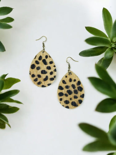 Hair On Genuine Leather Earrings - E19-4656