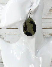 Load image into Gallery viewer, Hair On Camo Leather Earrings - E19-4657