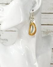 Load image into Gallery viewer, Genuine Crystal &amp; Brushed Gold Oval Pendant Earrings - E19-4669