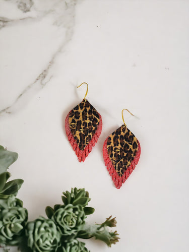 Frenge Layered Genuine Leather Earrings - E19-466