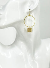 Load image into Gallery viewer, Hoop &amp; Square Pendant Earrings - E19-4754