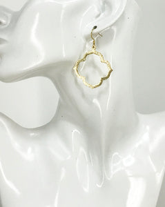 Gold Clover Pendant Earrings - E19-4763