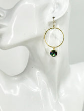 Load image into Gallery viewer, Gold Hoop &amp; Crystal Pendant Earrings - E19-4767