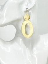 Load image into Gallery viewer, Large Brushed Oval Pendant Earrings - E19-4768