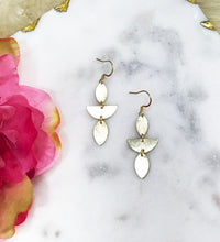 Load image into Gallery viewer, Layered Brushed Gold Pendant Earrings - E19-4778