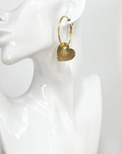 Load image into Gallery viewer, Hoop &amp; Heart Pendant Earrings - E19-4789