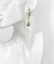 Load image into Gallery viewer, Hoop &amp; Rhinestone Pendant Earrings