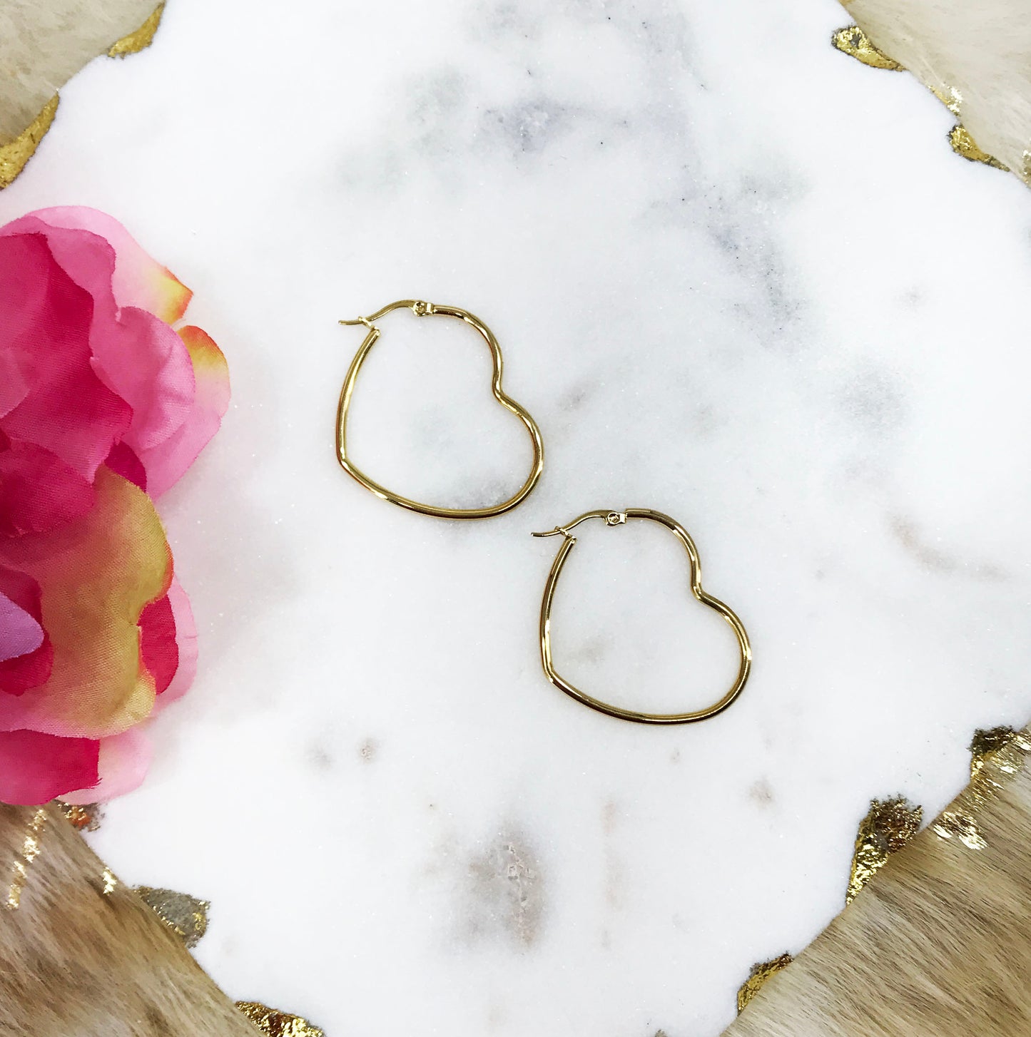 Heart Hoop Earrings - E19-4891