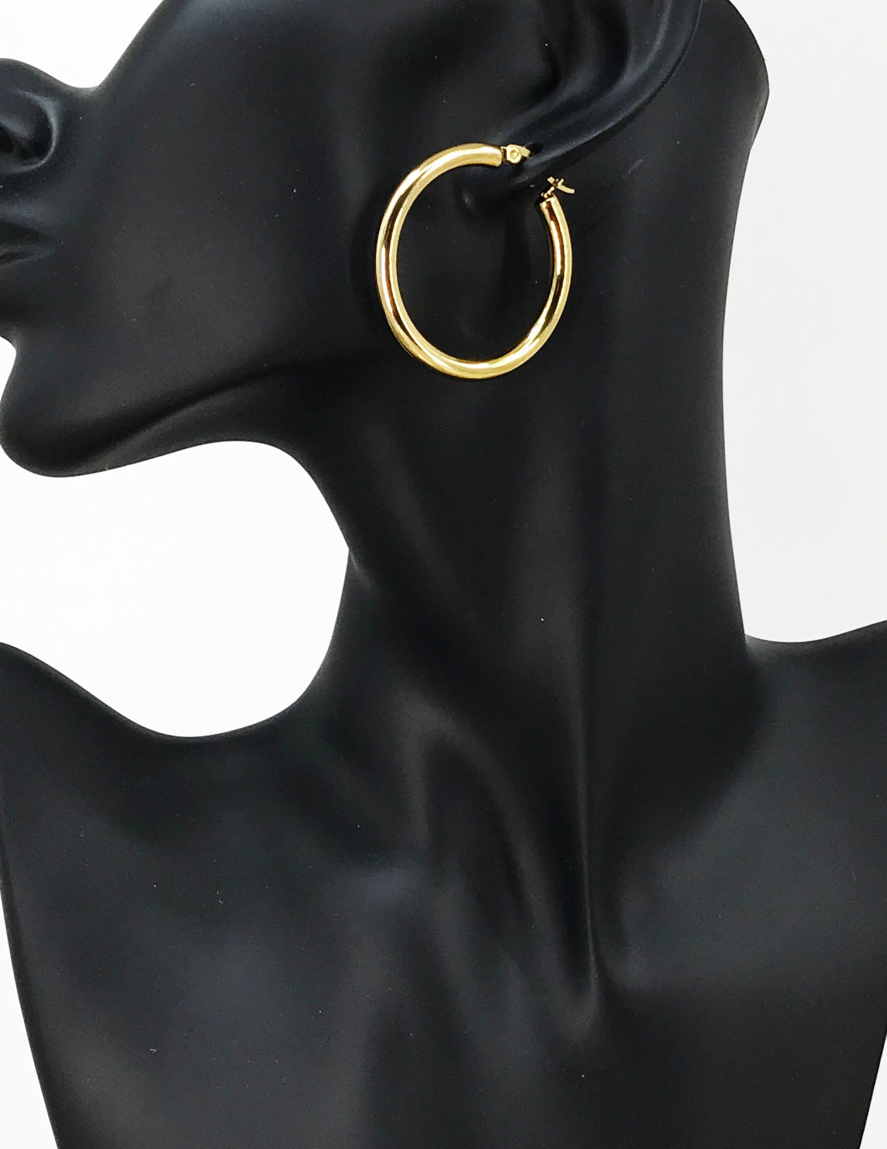 Thick Stainless Steel Hoop Earrings - E19-4896