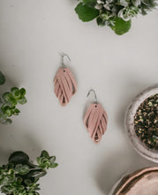 Load image into Gallery viewer, Pink Suede Leather Earrings - E19-685