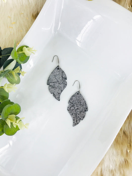 Genuine Crackle Leather Earrings - E19-787